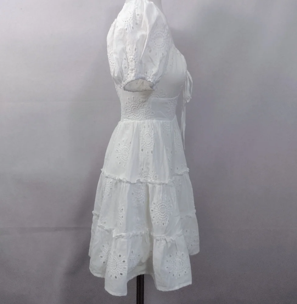 Princess Polly White Lace Mini Dress NWT Women's Size 2 - Picture 3 of 11